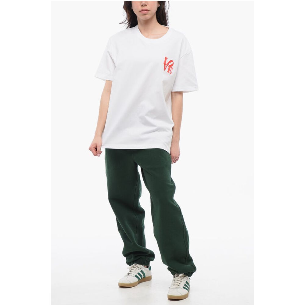 Longchamp Oversized Crew-Neck T-shirt with Love Embroidery
