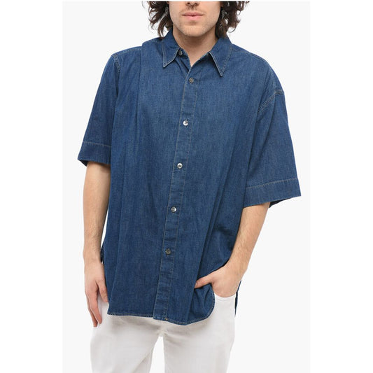 Studio Nicholson Denim and Linen Oversized SORONO Shirt