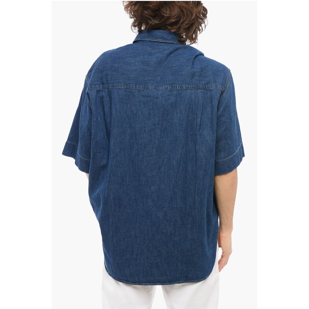 Studio Nicholson Denim and Linen Oversized SORONO Shirt
