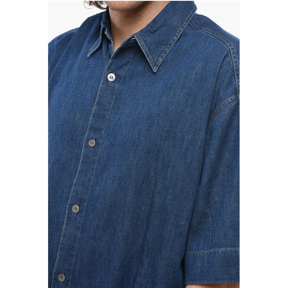 Studio Nicholson Denim and Linen Oversized SORONO Shirt