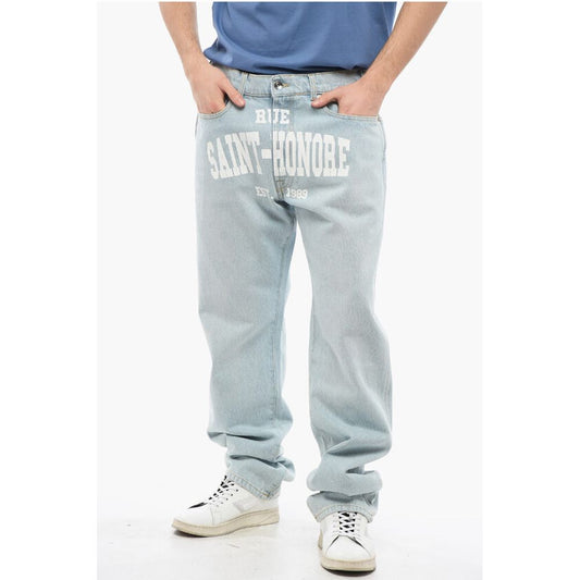 1989 Studio Straight Leg SAINT HONORE Jeans with Frontal Print 22cm