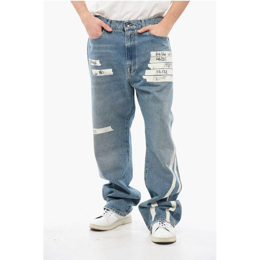 1989 Studio Potiskane kavbojke z ravnimi nogami Slim Fit 26cm