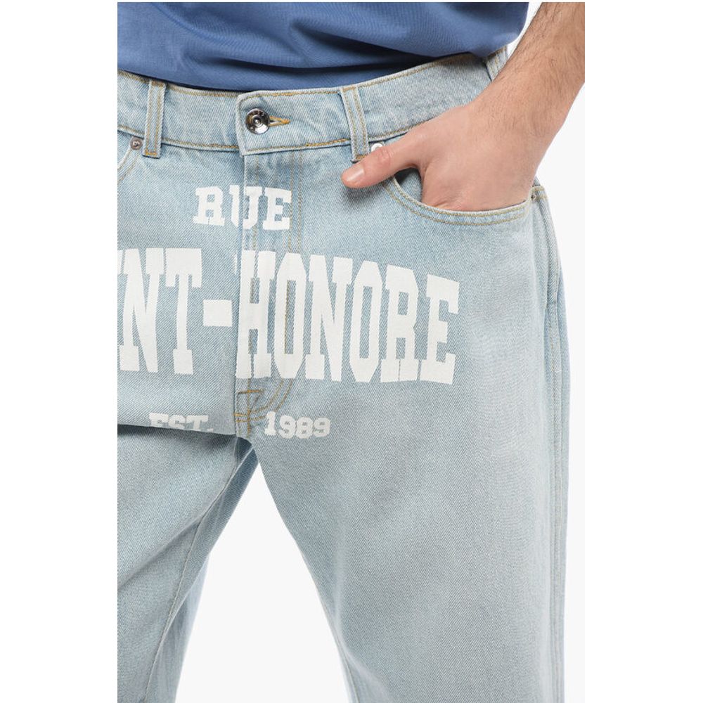 1989 Studio Straight Leg SAINT HONORE Jeans with Frontal Print 22cm