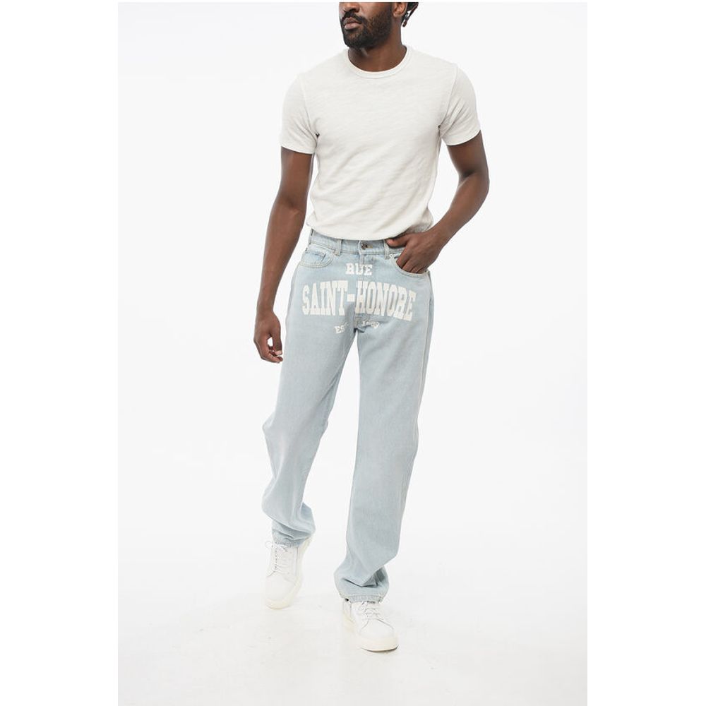 1989 Studio Straight Leg SAINT HONORE Jeans with Frontal Print 22cm