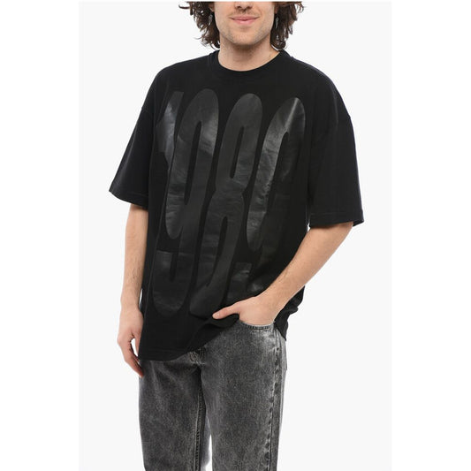 1989 Studio Solid Color Crew-neck T-Shirt with Maxi Logo Printed Tone on