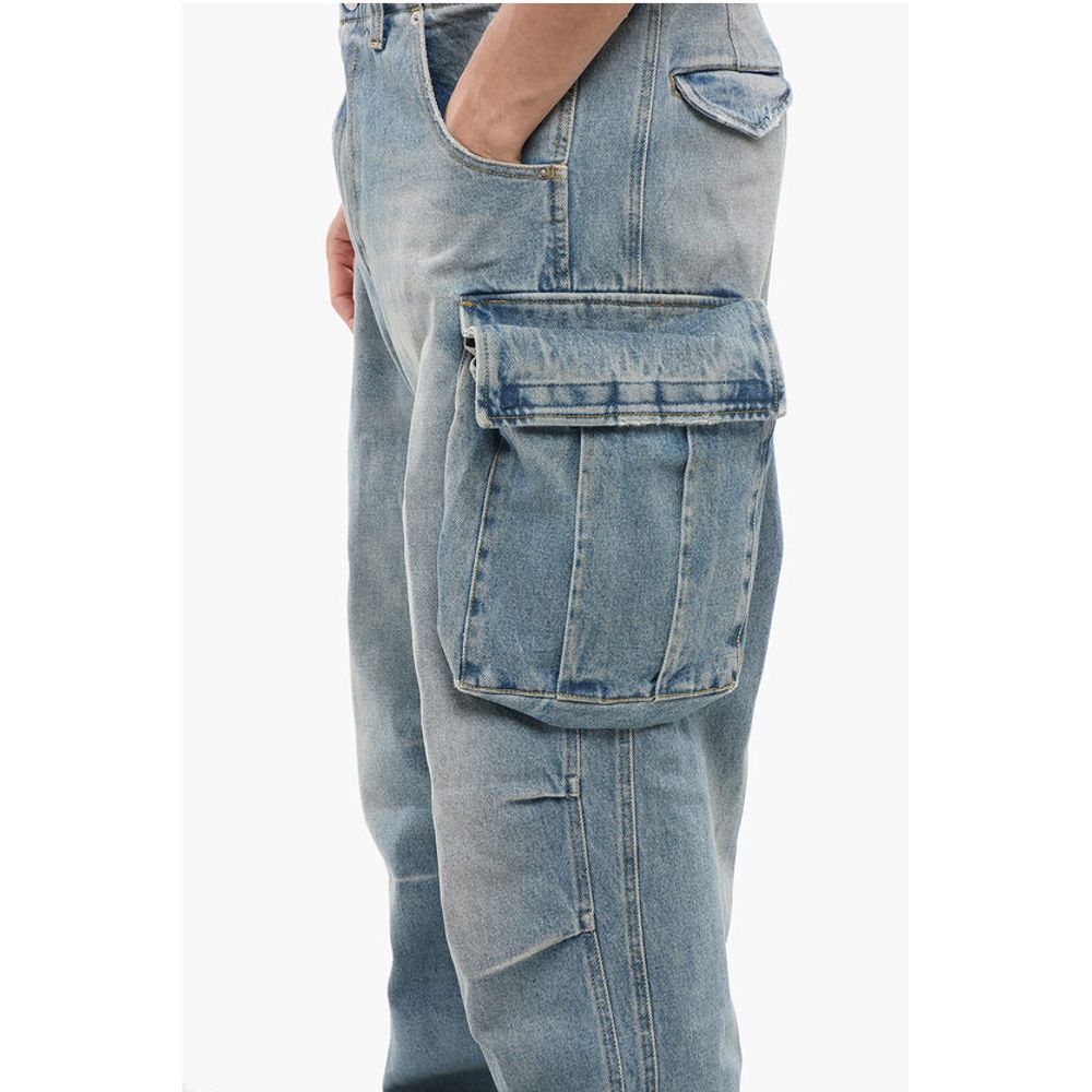 1989 Studio Acid Wash Effect Baggy Fit Cargo Jeans 25cm