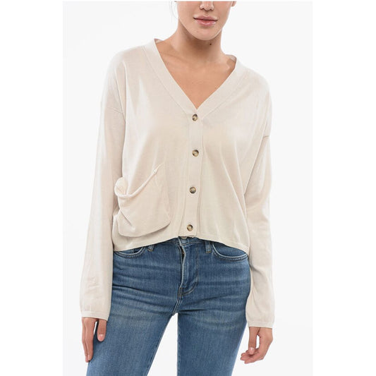 Oliver Lattughi V-neck Cotton OVER Cardigan with Breast Pocket