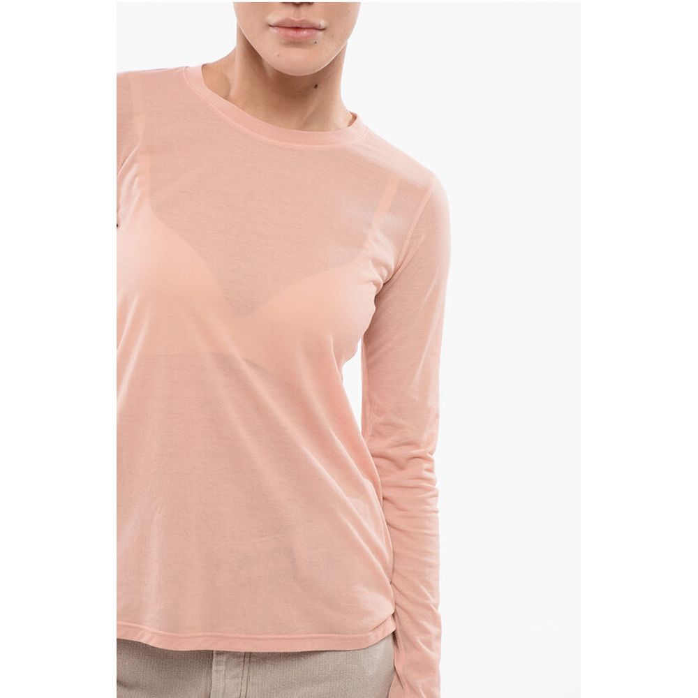 Roberto Collina Long Sleeved Cotton Blend Crew-neck T-Shirt
