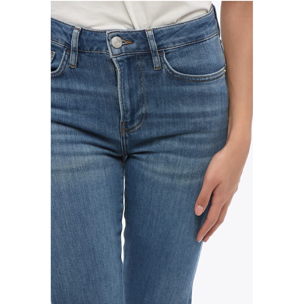 Frame Frayed Hem Cropped Boot Cut Jeans 21cm