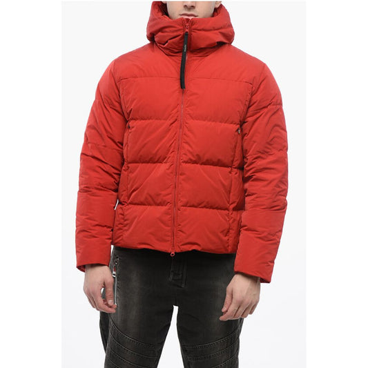 Aspesi Hooded Quilted Down Jacket with Front Zip