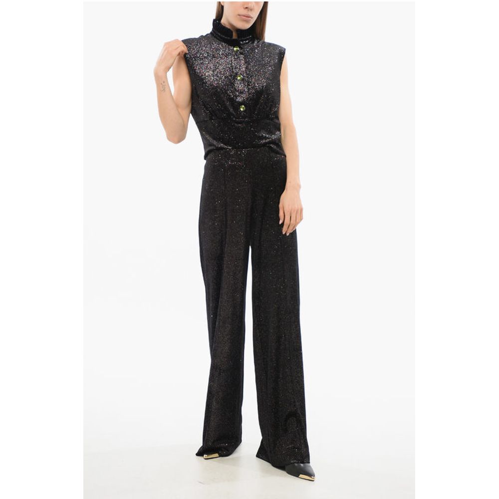 Viktor & Rolf Glittery Velvet Bustier Top