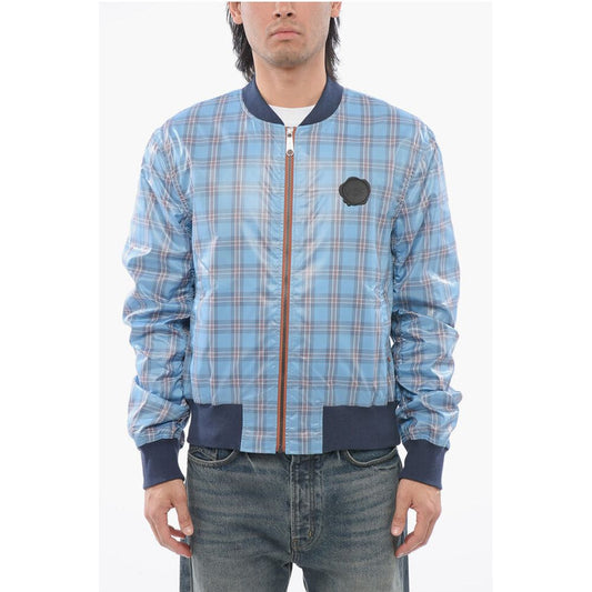 Viktor & Rolf Front Zipped Checked Nylon Bomber Jacket