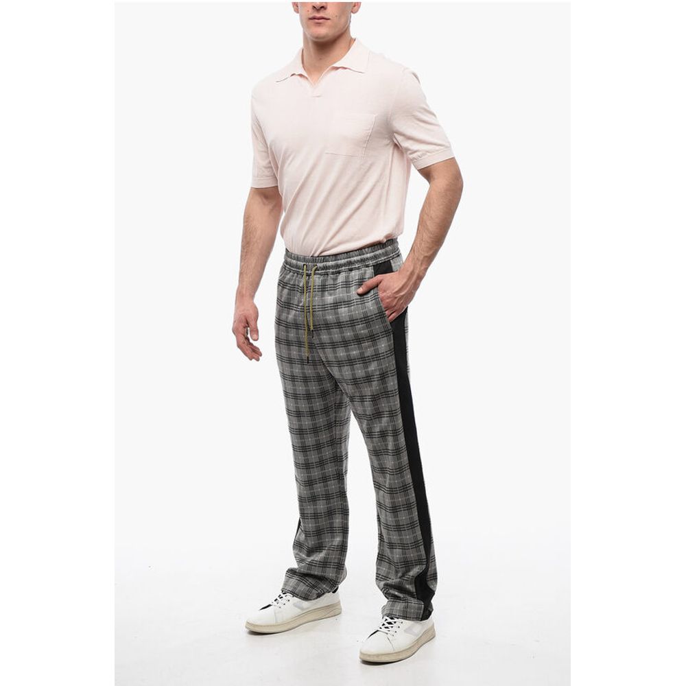 Viktor & Rolf District Check Pants with Side Contrasting Bands