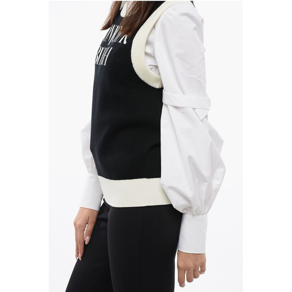 Viktor & Rolf Sleeveless BONJOUR Crewneck Sweater