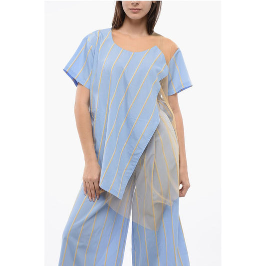 Viktor & Rolf Striped FLOATING TIME T-shirt With Mesh Detail