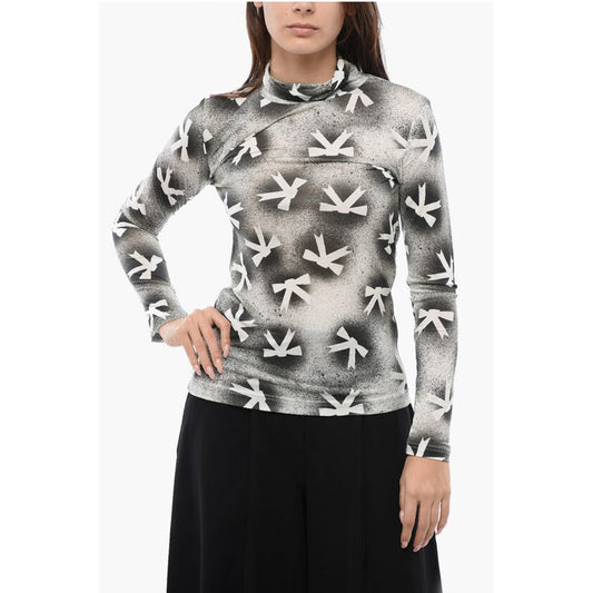 Viktor & Rolf Turtle Neck Long Sleeved Top With Bow Print