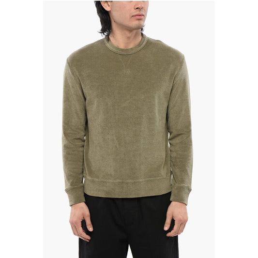 Bombažna majica z izrezom Altea Terry Crewneck