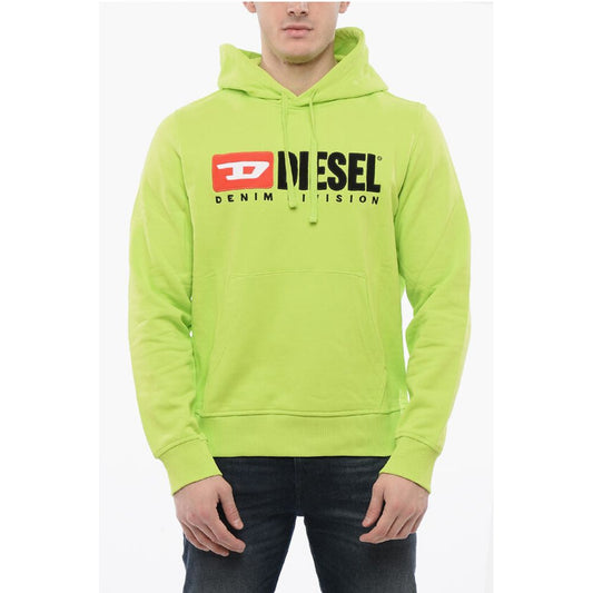 Diesel Brushed Cotton Hoodie Sweatshirt with Embroidered Logo