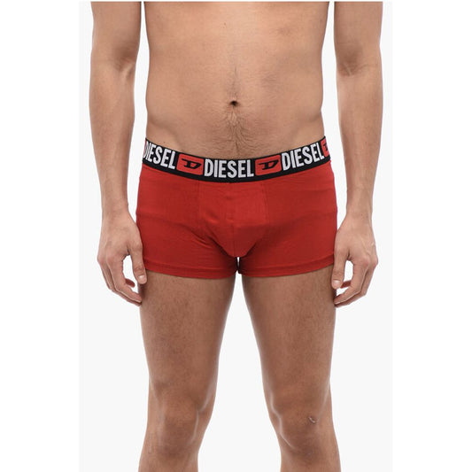 Diesel Set 3 Pairs of Stretch Cotton Boxers with Logoed Elastic Ban