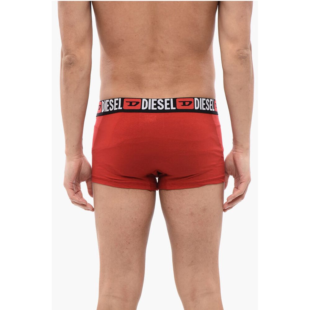 Diesel Set 3 Pairs of Stretch Cotton Boxers with Logoed Elastic Ban