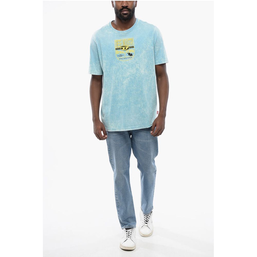 Diesel RED TAG Acid Wash Effect T-JUST-N17 Crew-neck T-shirt with E