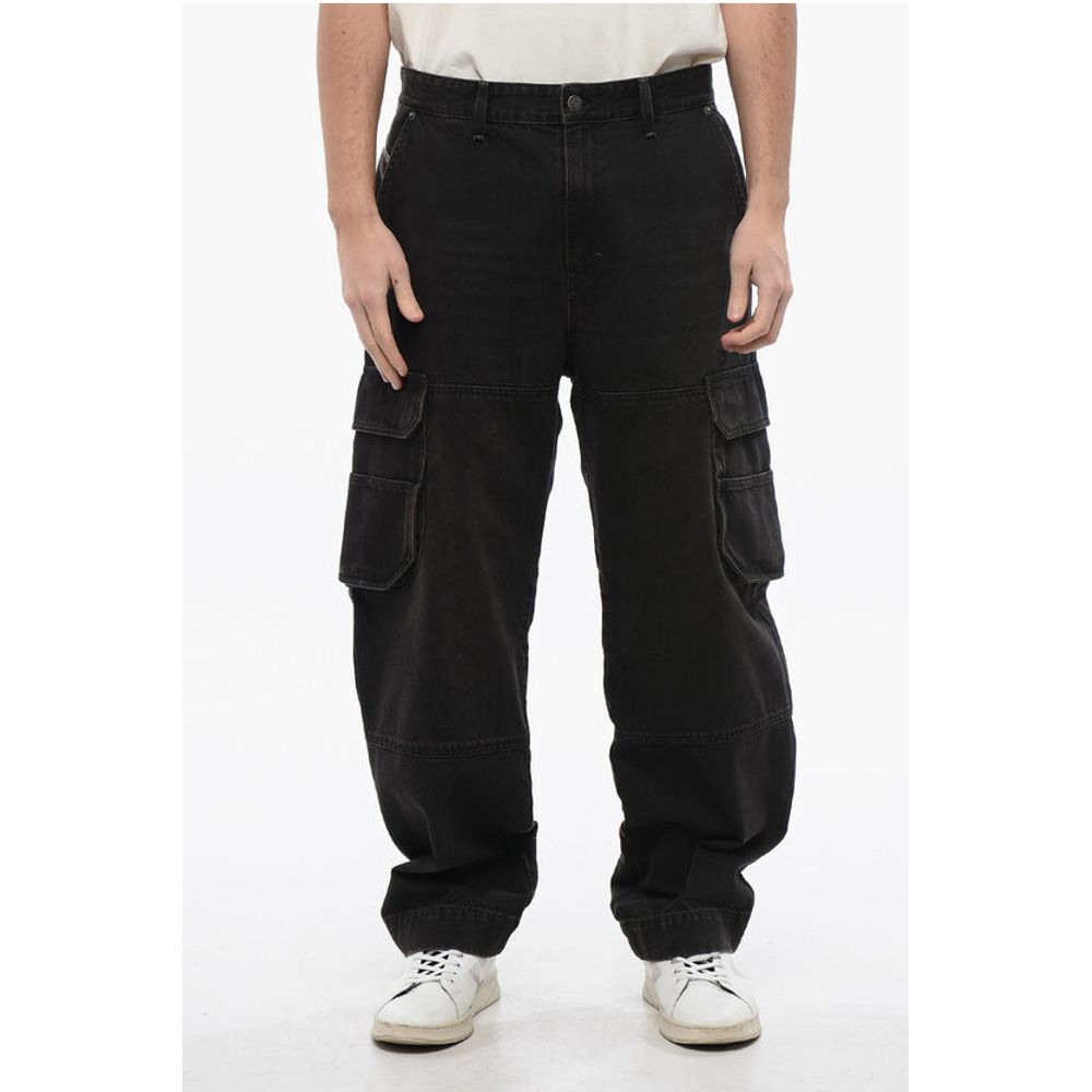 Diesel kavbojke s širokimi nogavicami D-FISH Cargo Jeans 23cm L32