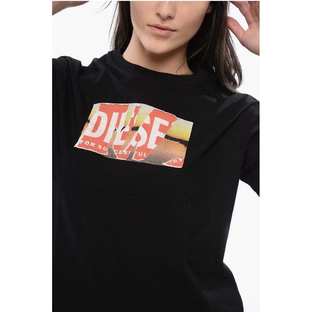 Diesel RED TAG Cotton Crew-neck T-DANNY-POFF T-shirt with Frontal P