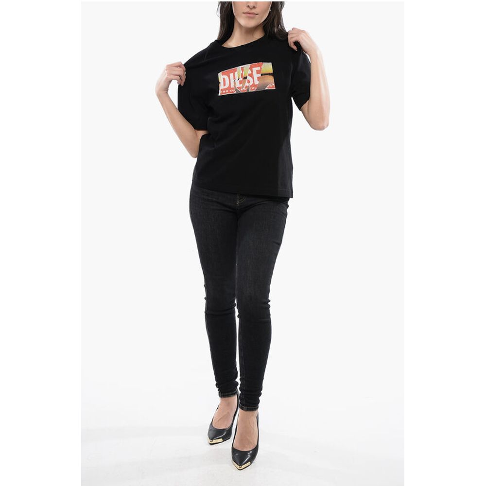 Diesel RED TAG Cotton Crew-neck T-DANNY-POFF T-shirt with Frontal P