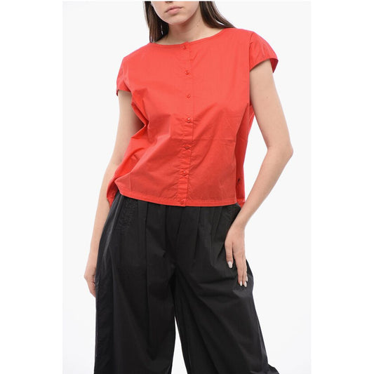 Woolrich Popeline Sleeveless Shirt with Drawstringed Hem