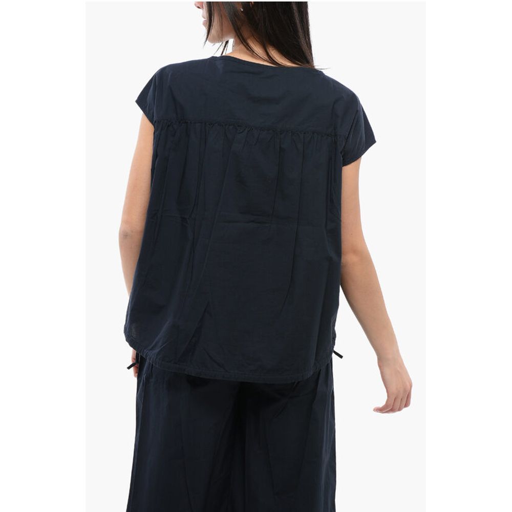 Woolrich Popeline Sleeveless Shirt with Drawstringed Hem