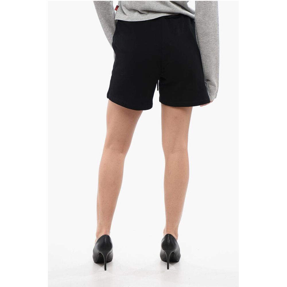 Woolrich Brushed Cotton Shorts with Embroidered Logo