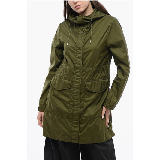 Woolrich Solid Color CHANNEL Windbreaker Jacket With Hood