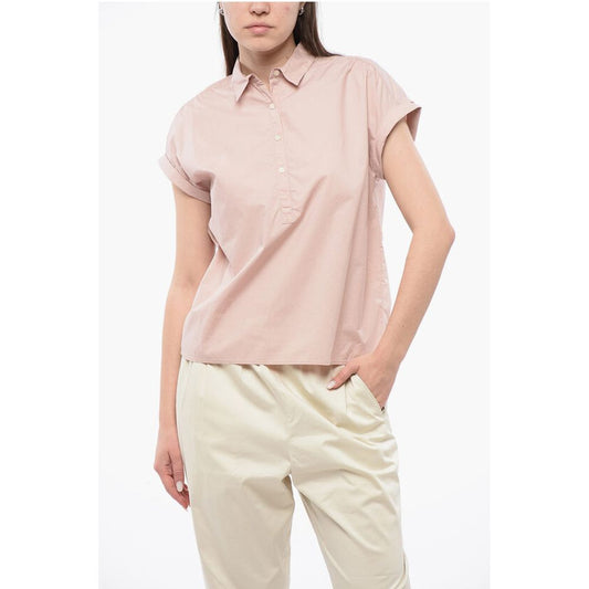 Woolrich Sleeveless Cotton Blouse With Polo Neckline