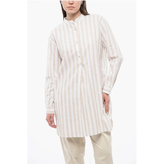 Woolrich Organic Cotton Blend Blouse with Front Pleat