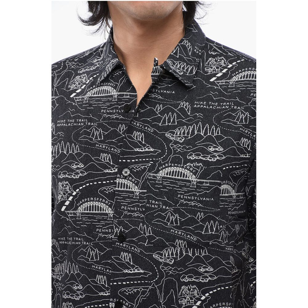 Woolrich Allover Print Short Sleeved Shirt