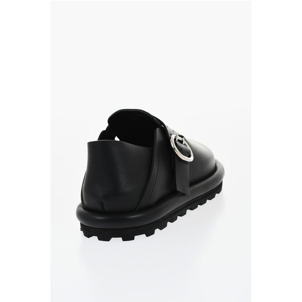 Jil Sander Leather Sandals With Buckle