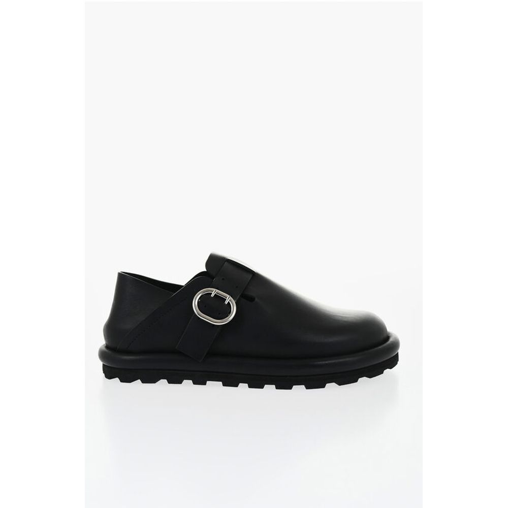 Jil Sander Leather Sandals With Buckle