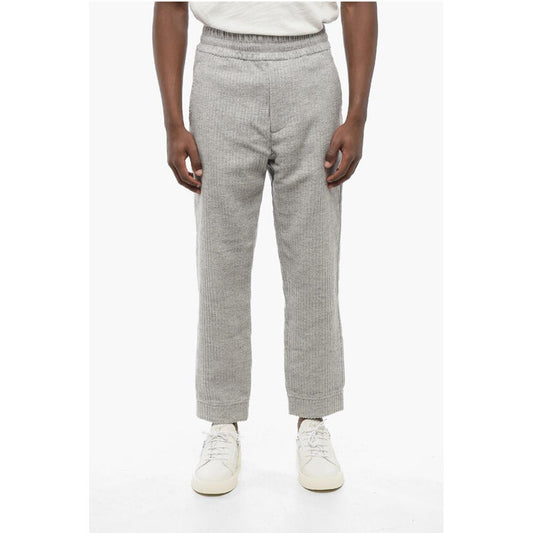 Armani EMPORIO 3-Pocketed Ribbed Wool Blend Pants