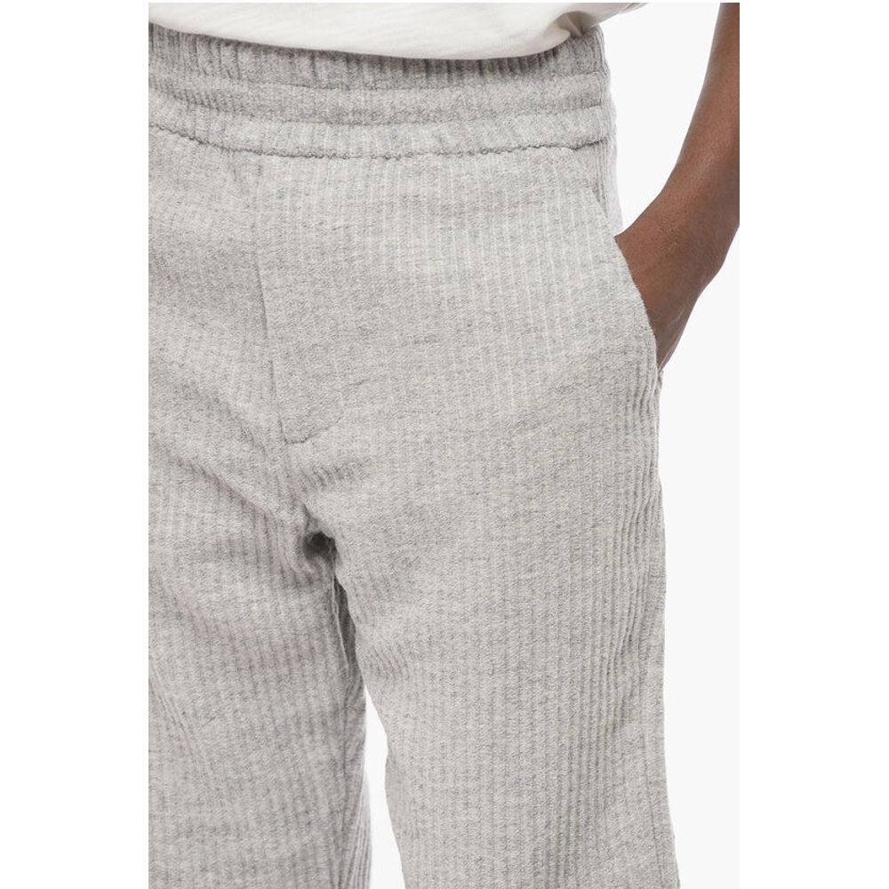 Armani EMPORIO 3-Pocketed Ribbed Wool Blend Pants