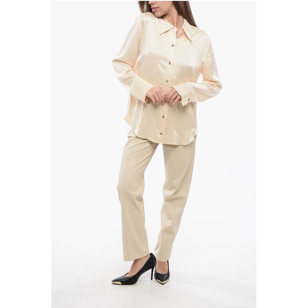Nanushka Solid Color Satin NAUM Shirt
