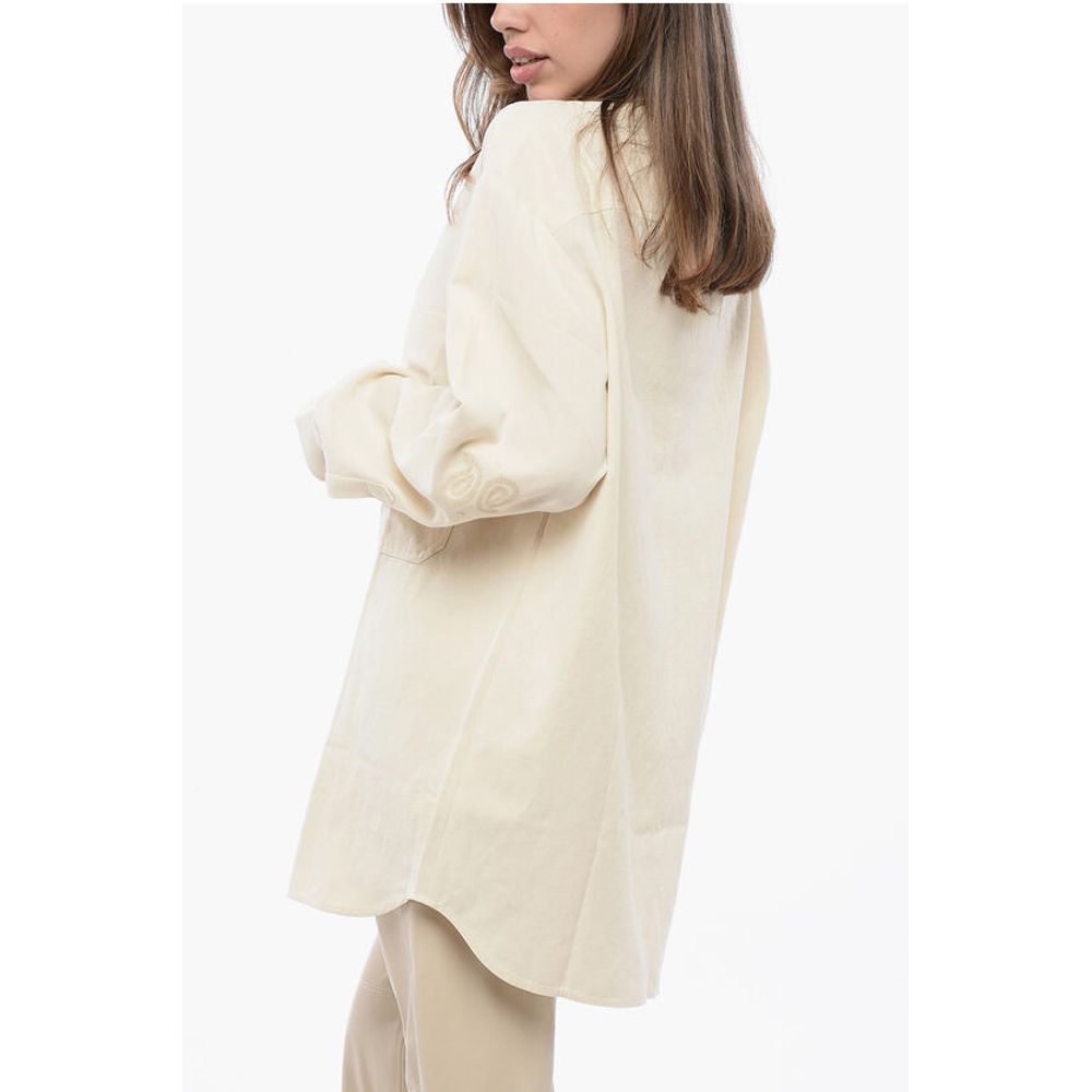 Nanushka Solid Color FABIAN Overshirt with Double Breast Pocket