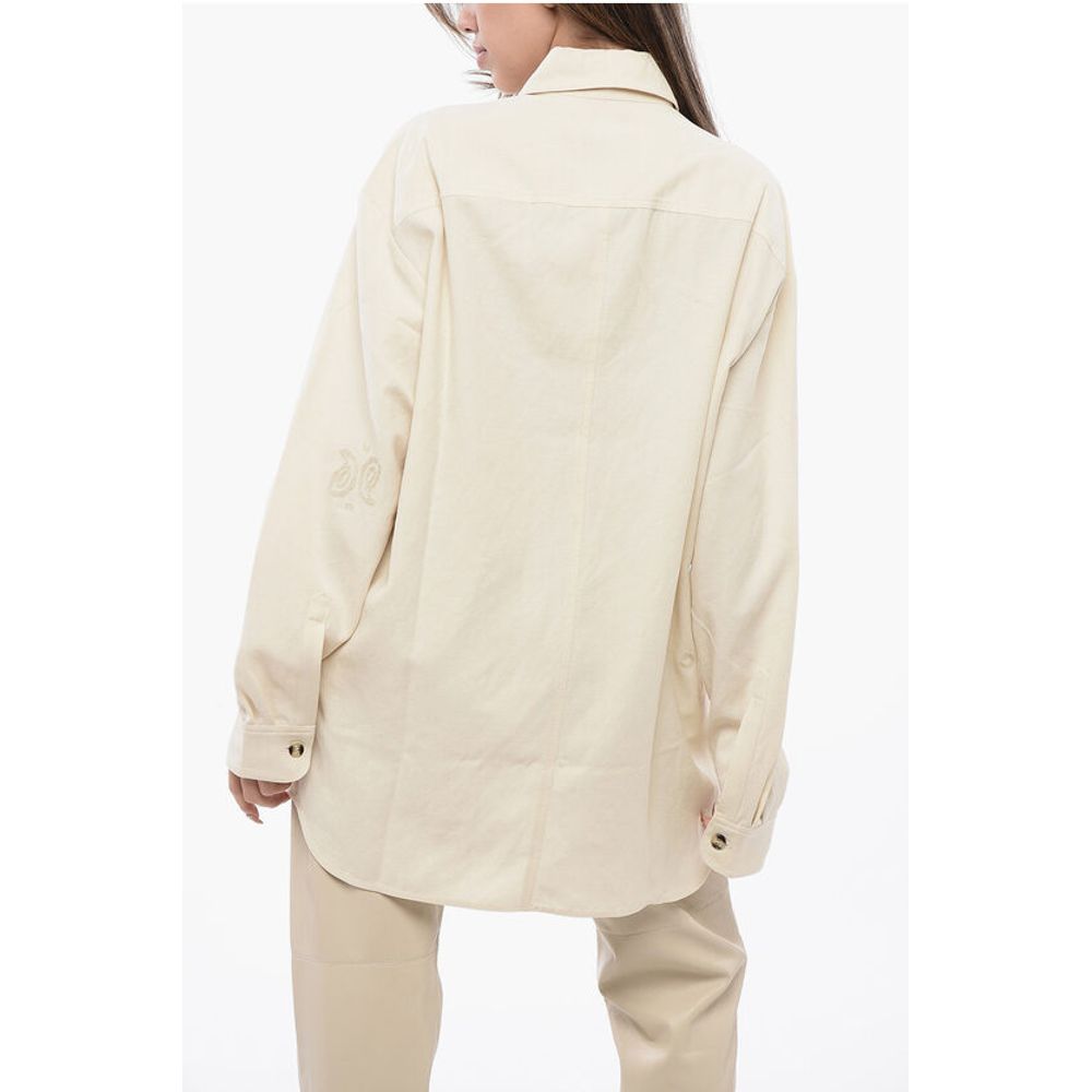 Nanushka Solid Color FABIAN Overshirt with Double Breast Pocket