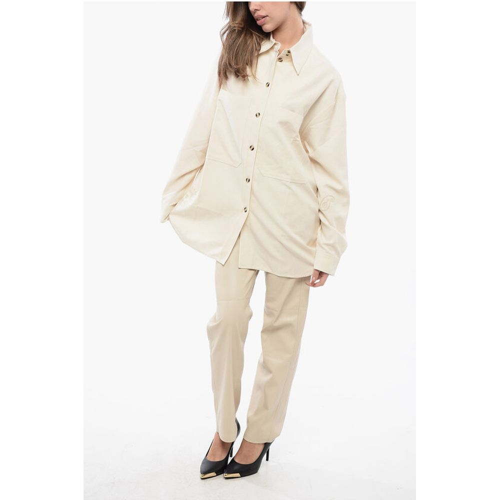 Nanushka Solid Color FABIAN Overshirt with Double Breast Pocket