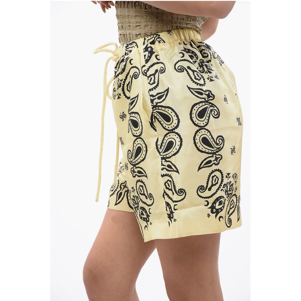 Nanushka Bandana Motif Silk ANNE Shorts