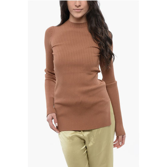 Nanushka Ribbed BARDIA Sweater with Side Slits