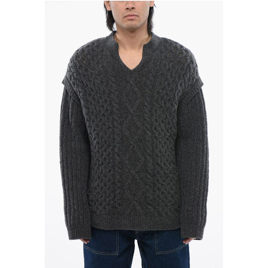 Nanushka Ovrsized Merinos Wool CELSO Crew-neck Sweater