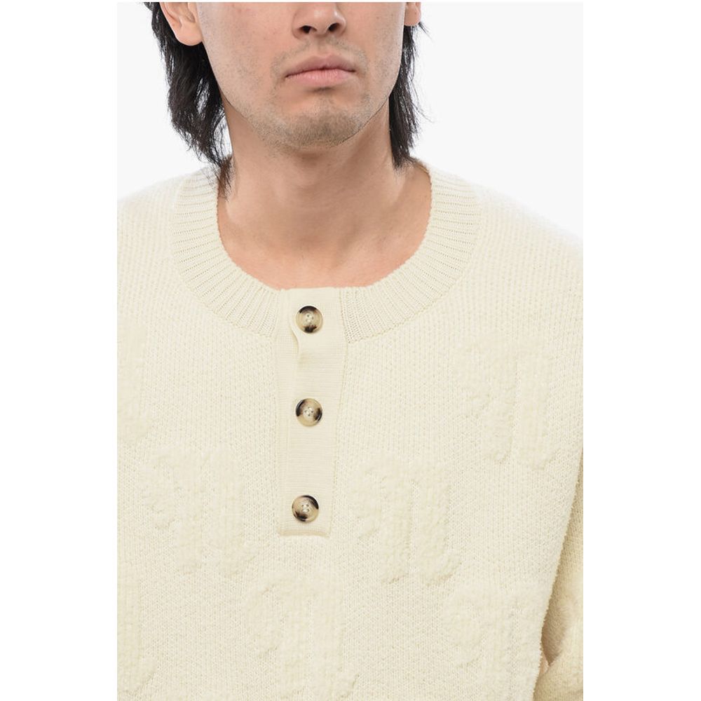 Nanushka Wool and Nylon FIGLO 3-Buttons Sweater