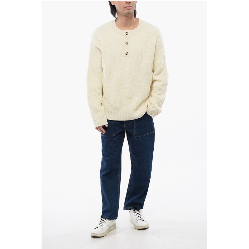 Nanushka Wool and Nylon FIGLO 3-Buttons Sweater