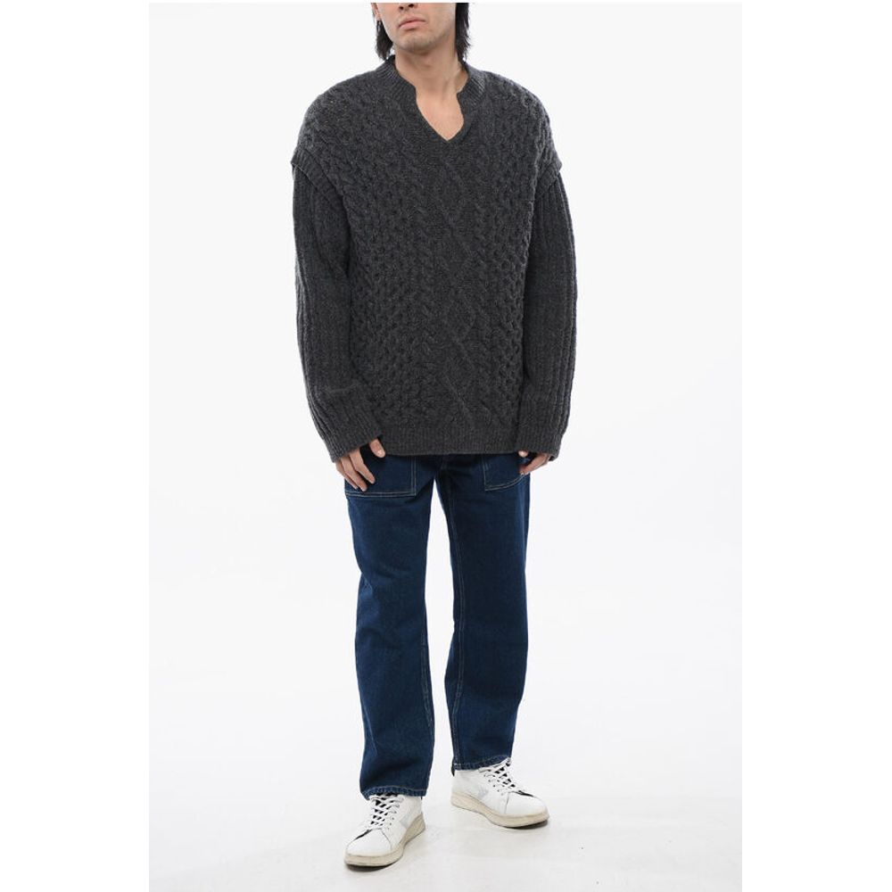 Nanushka Ovrsized Merinos Wool CELSO Crew-neck Sweater