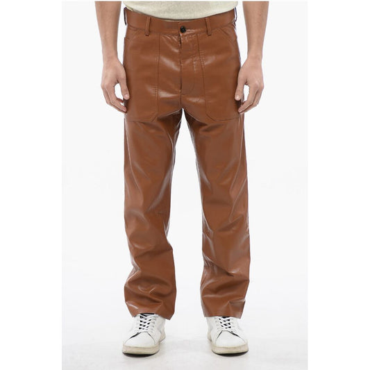 Nanushka Solid Color Faux Leather JASPER Pants